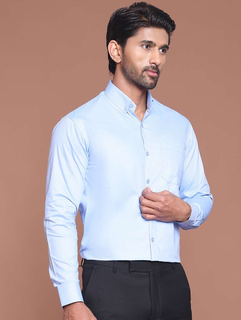 men solid long sleeve slim fit formal shirt - 21855044 -  Standard Image - 2