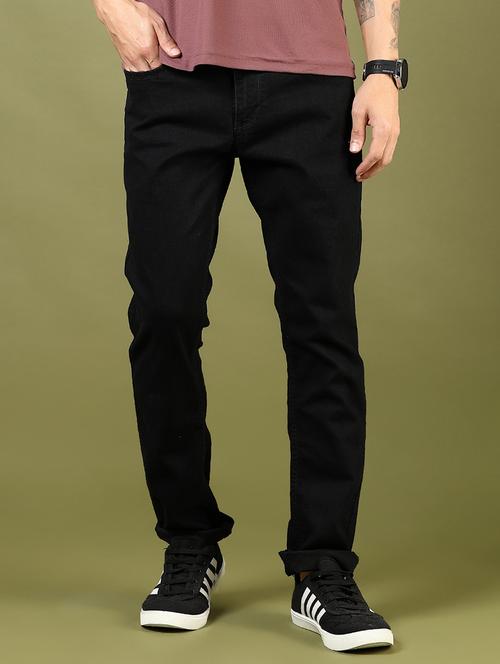 men solid mid rise full length jeans - 21855193 -  Standard Image - 0