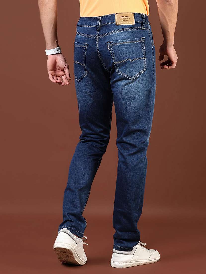 men washed mid rise full length denim jeans - 21855220 -  Standard Image - 2