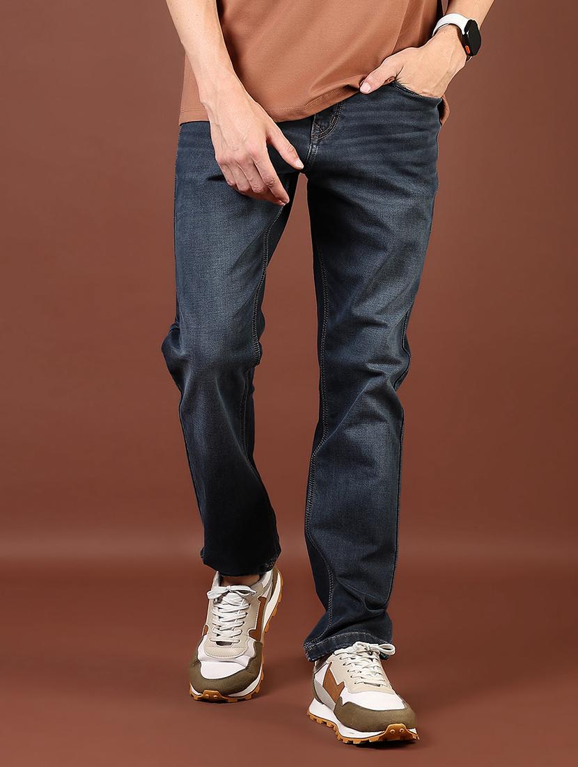 men washed mid rise full length denim jeans - 21855255 - Standard Image - 2