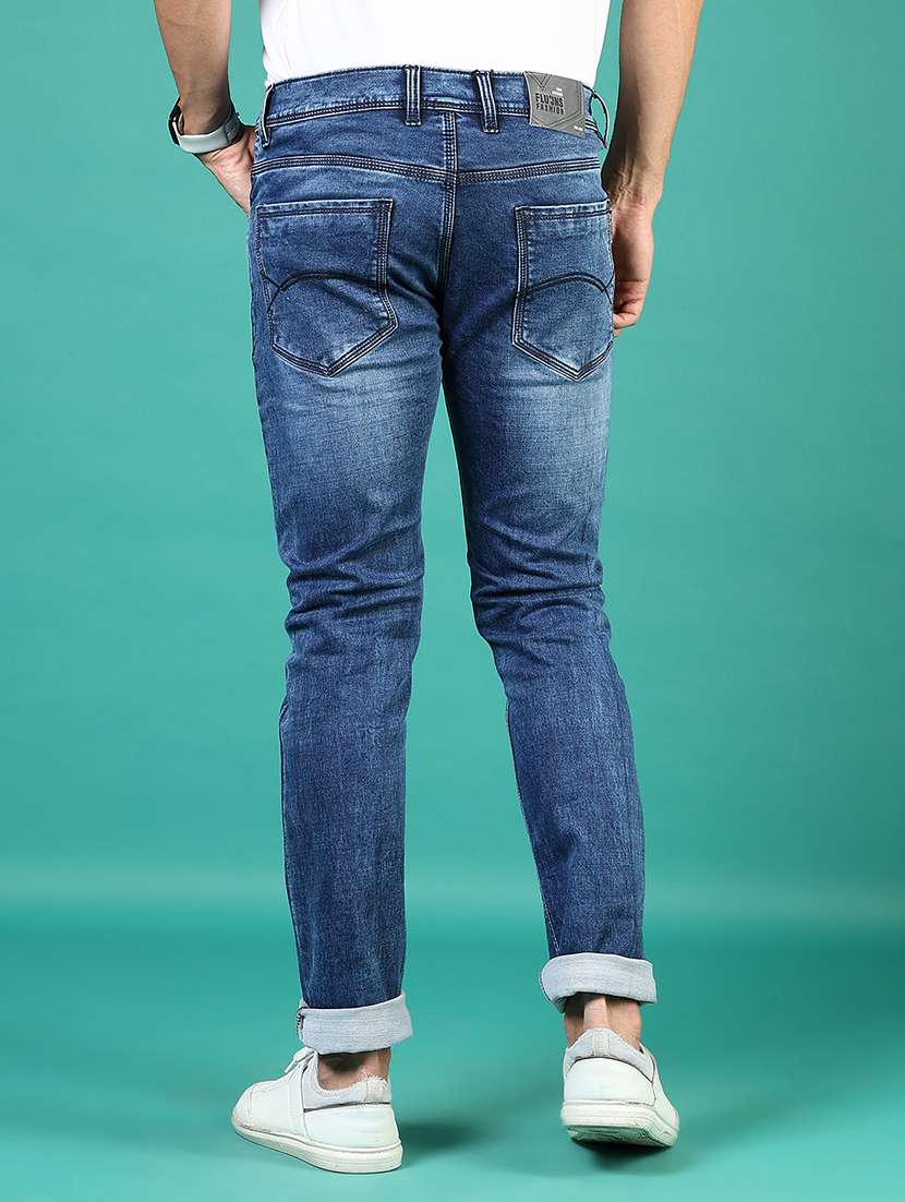 men washed mid rise full length denim jeans - 21855273 -  Standard Image - 2