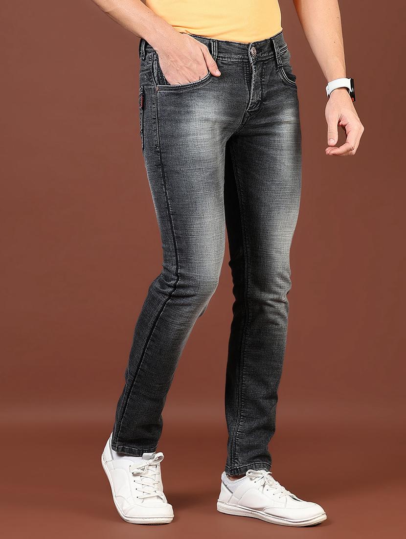men washed mid rise full length denim jeans - 21855278 - Standard Image - 2