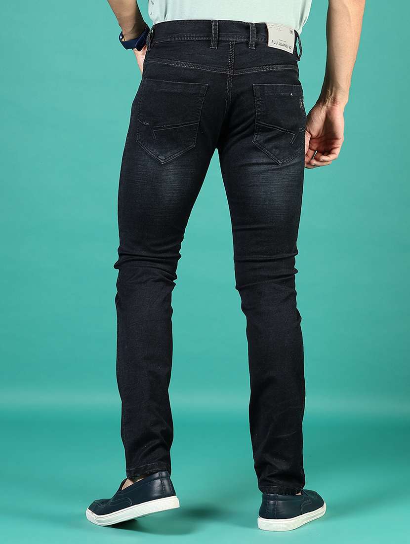 men washed mid rise full length denim jeans - 21855285 -  Standard Image - 2