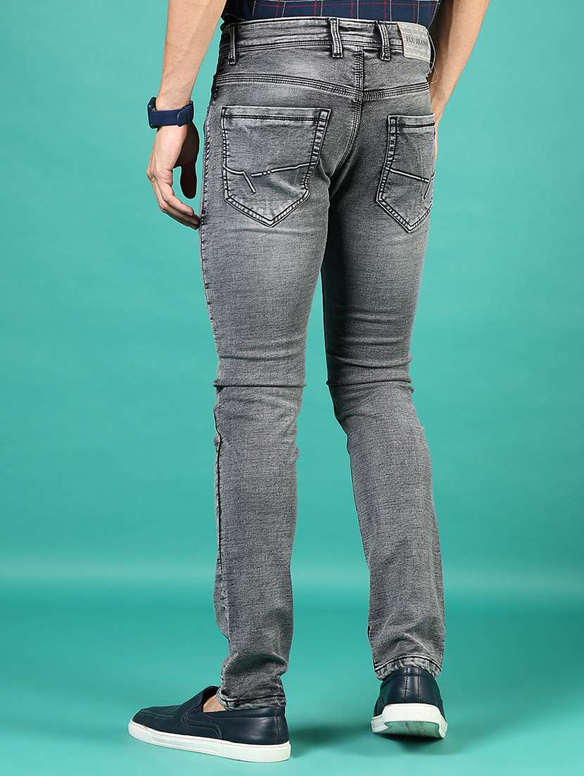 men washed mid rise full length denim jeans - 21855288 -  Standard Image - 2