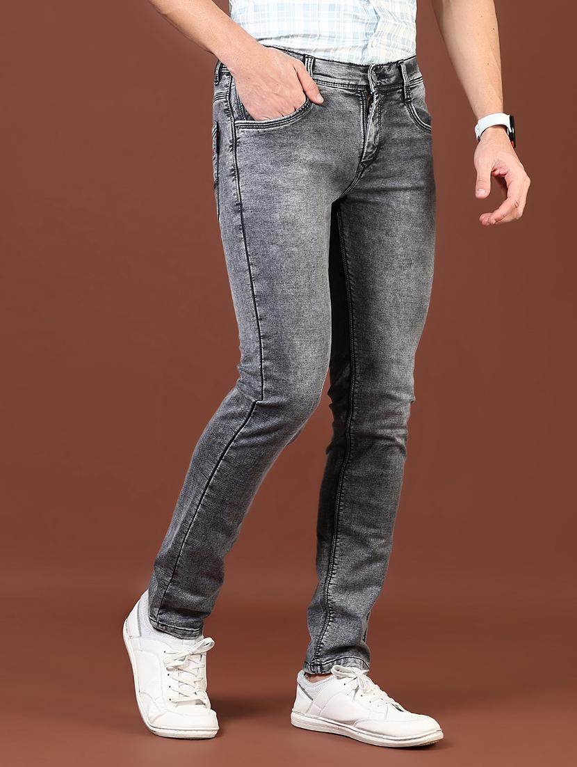 men washed mid rise full length denim jeans - 21855289 - Standard Image - 2