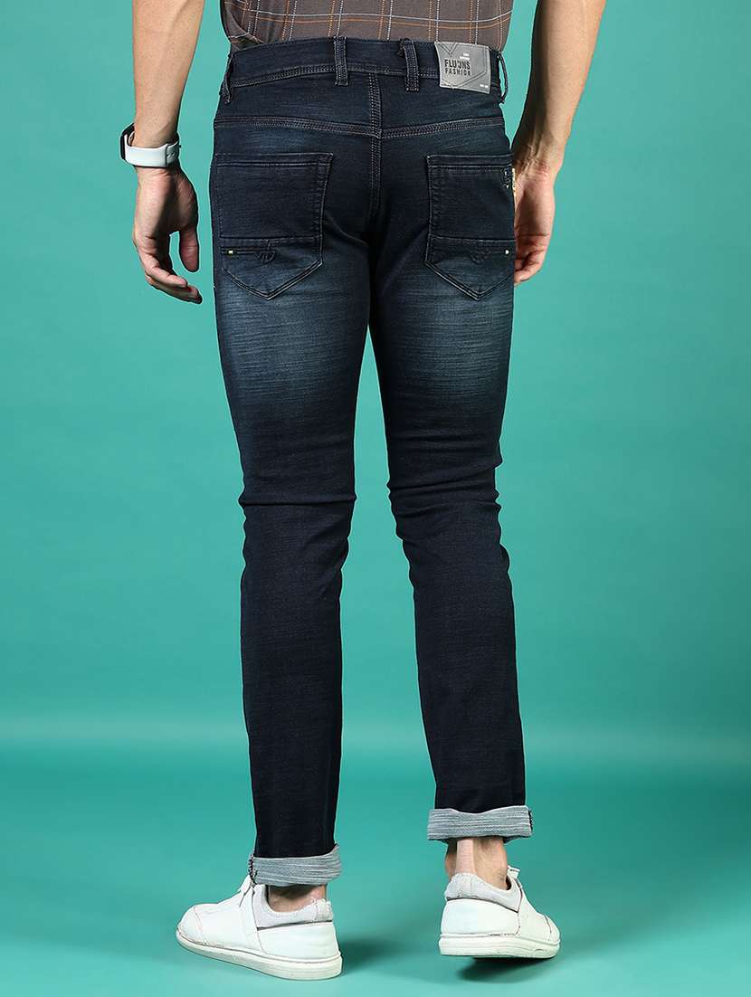 men washed mid rise full length denim jeans - 21855294 -  Standard Image - 2