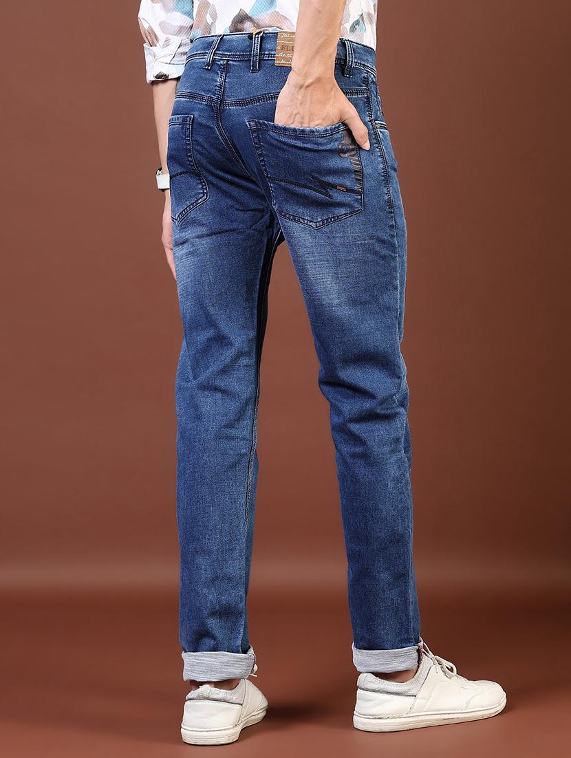 men washed mid rise full length denim jeans - 21855307 - Standard Image - 2