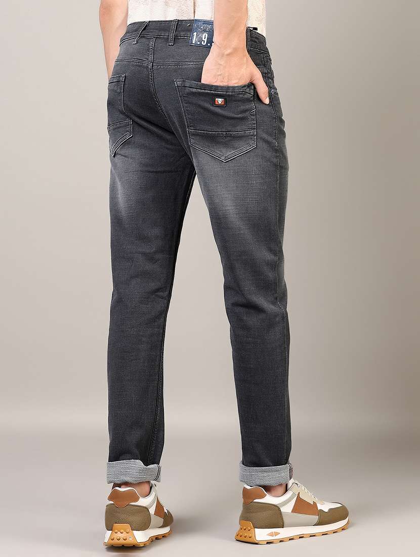 men washed mid rise full length denim jeans - 21855314 -  Standard Image - 2