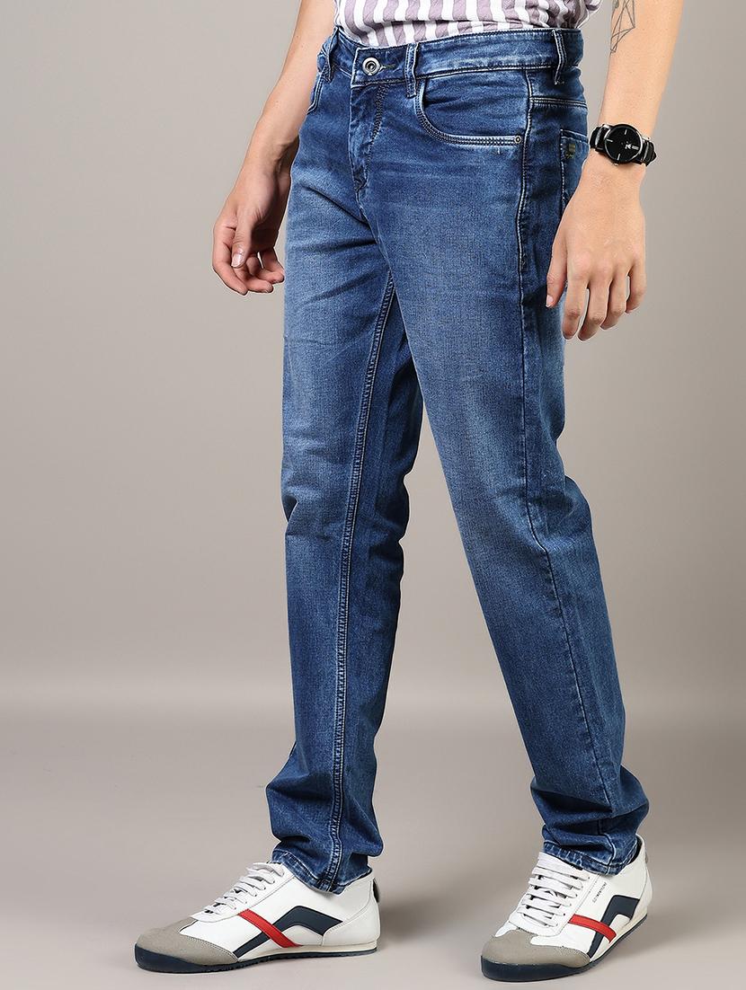 men washed mid rise full length denim jeans - 21855320 - Standard Image - 2