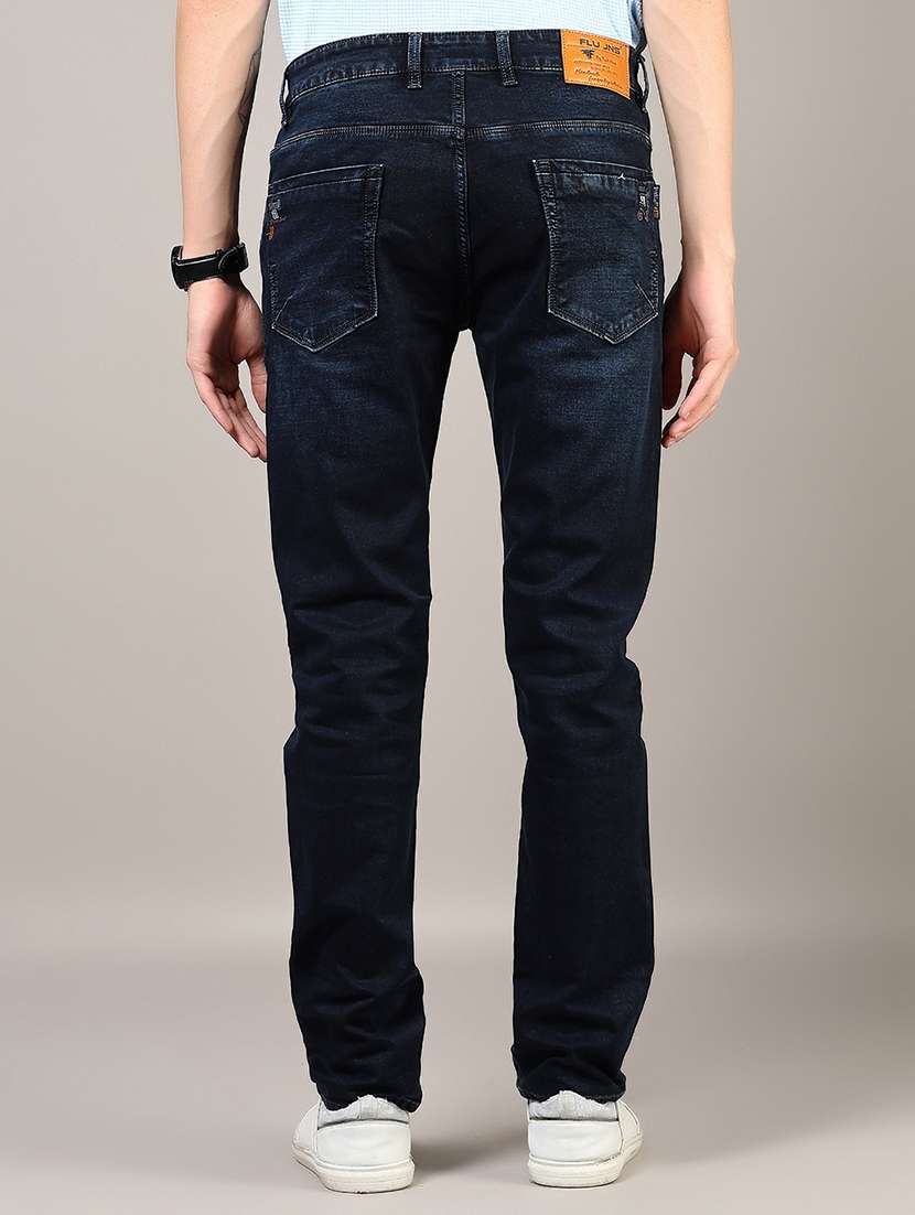 men washed mid rise full length denim jeans - 21855321 - Standard Image - 2