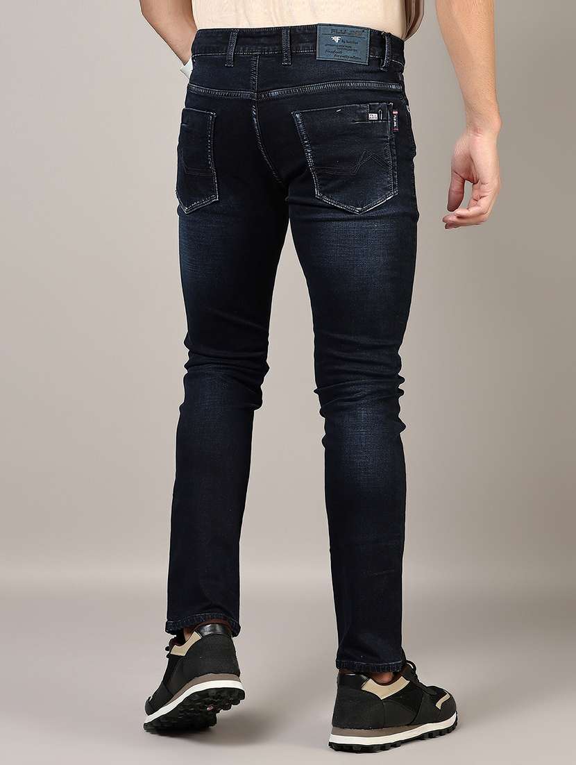 men washed mid rise full length denim jeans - 21855325 -  Standard Image - 2