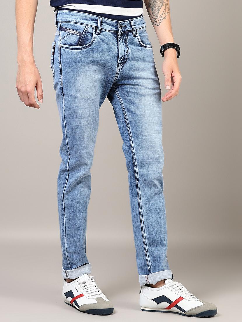 men washed mid rise full length denim jeans - 21855328 - Standard Image - 2