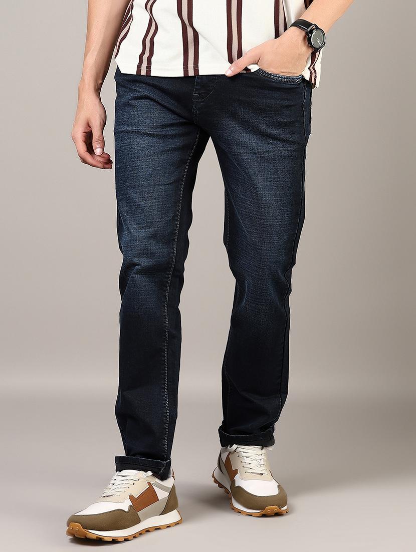 men washed mid rise full length denim jeans - 21855329 - Standard Image - 2