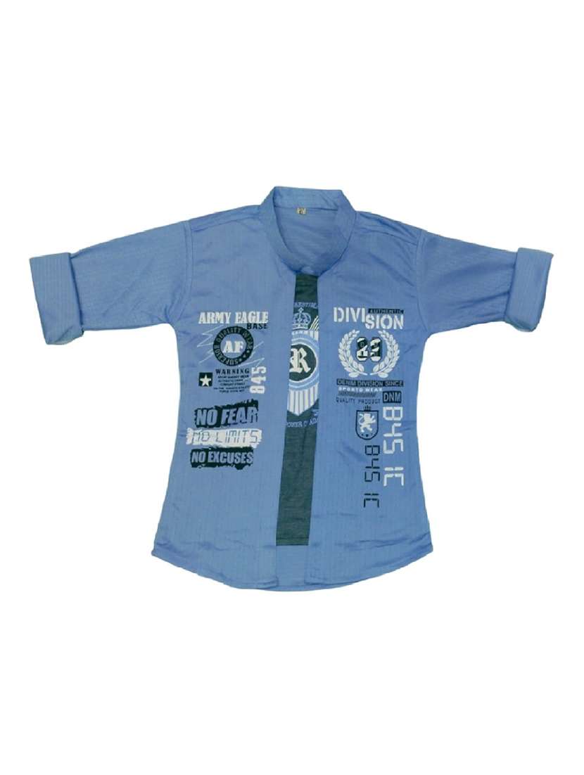 boys printed jacket with attached t-shirt