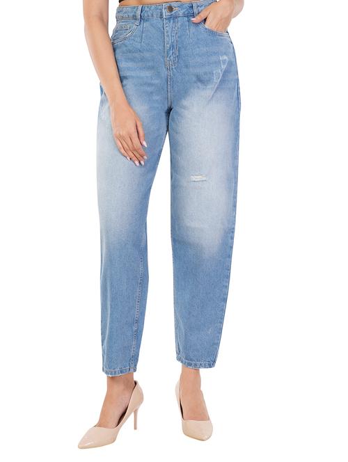 women distressed mid rise mom fit jean - 21855523 -  Standard Image - 0