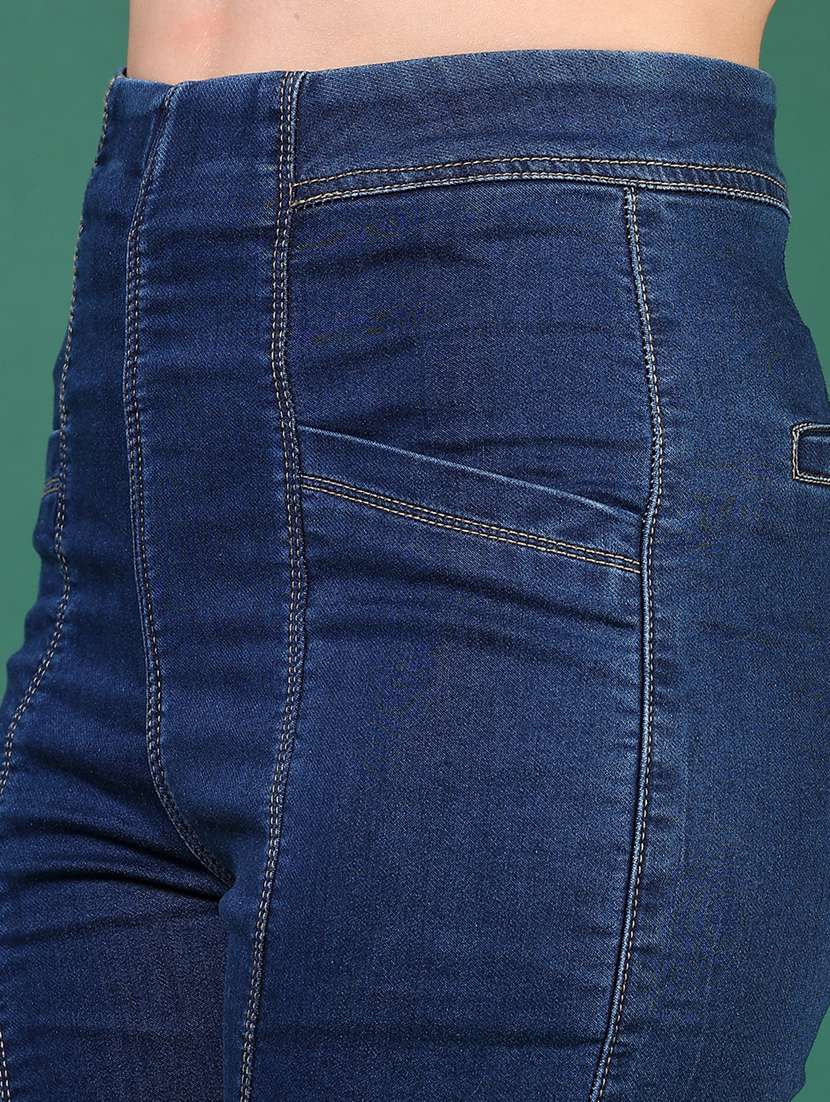 women solid mid rise bootcut jean - 21862411 - Standard Image - 2