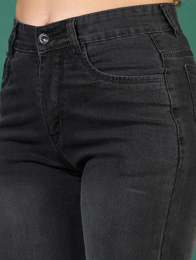 women black high rise ankle length slim fit jeans - 21862434 - Standard Image - 2