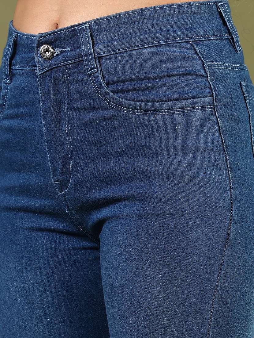 women solid high rise slim fit jeans - 21862435 -  Standard Image - 2