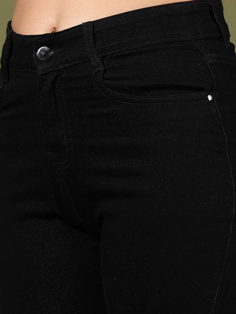 women solid high rise slim fit jean - 21862445 - Standard Image - 2