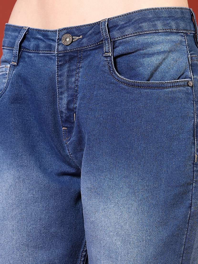 women solid mid rise bootcut jean - 21862450 -  Standard Image - 2