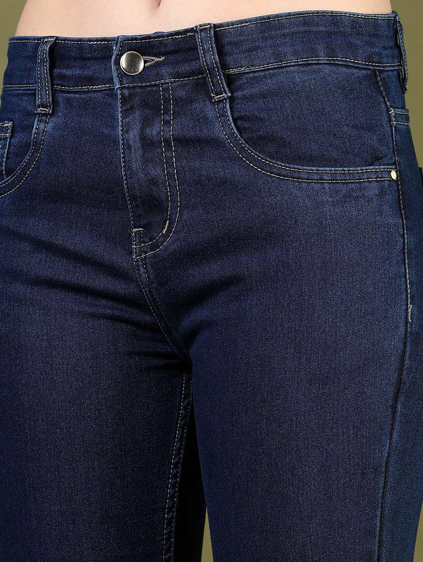 women solid mid rise bootcut jean - 21862457 - Standard Image - 2