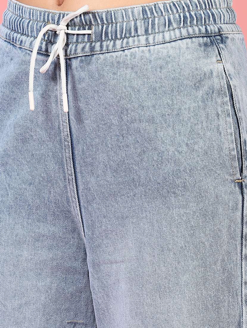 women solid high rise wide leg jean - 21862460 -  Standard Image - 2