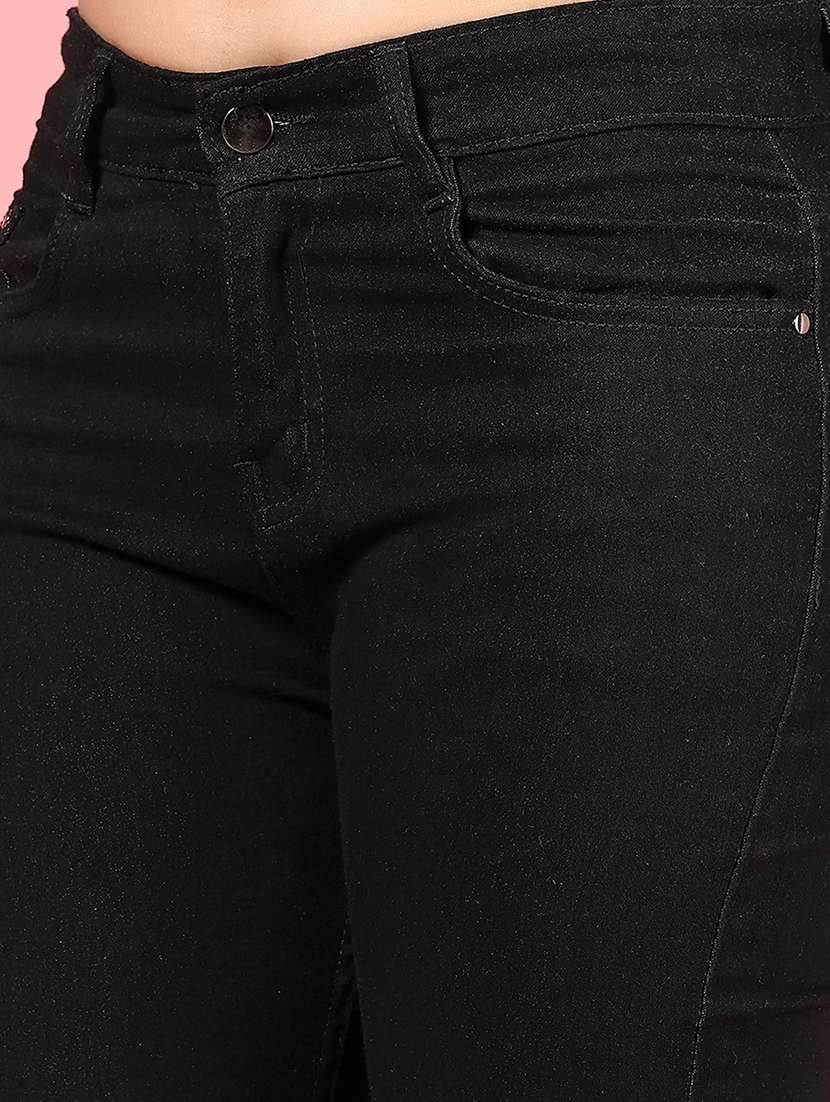 women solid mid rise bootcut jean - 21862461 - Standard Image - 2