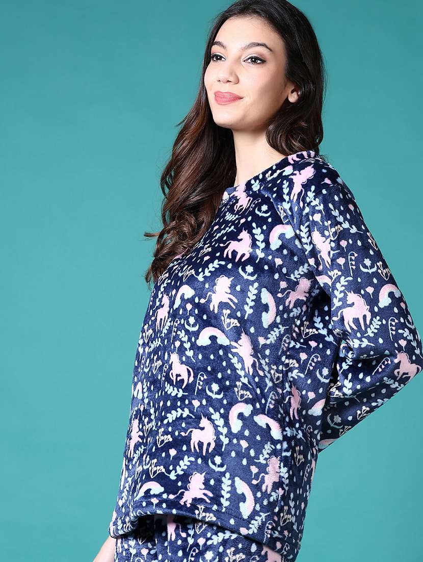 women printed nightwear pyjama set - 21863062 -  Standard Image - 2