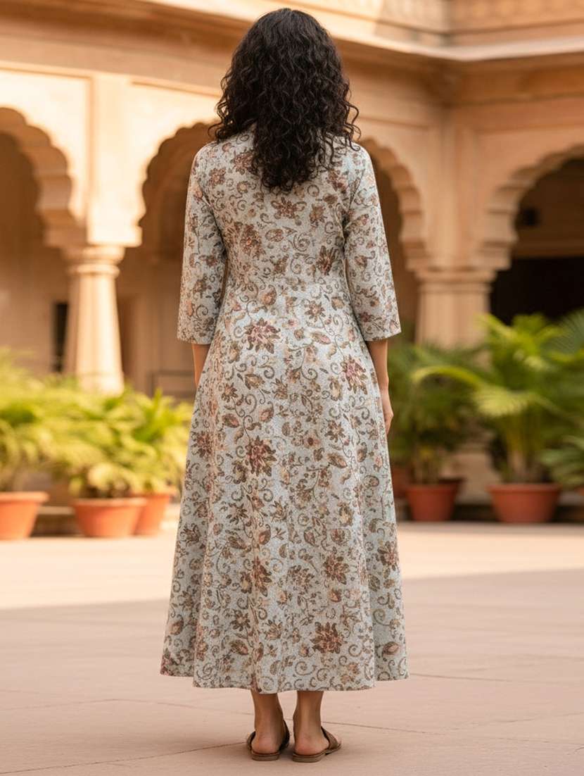 women floral print flared kurta - 21863218 -  Standard Image - 2
