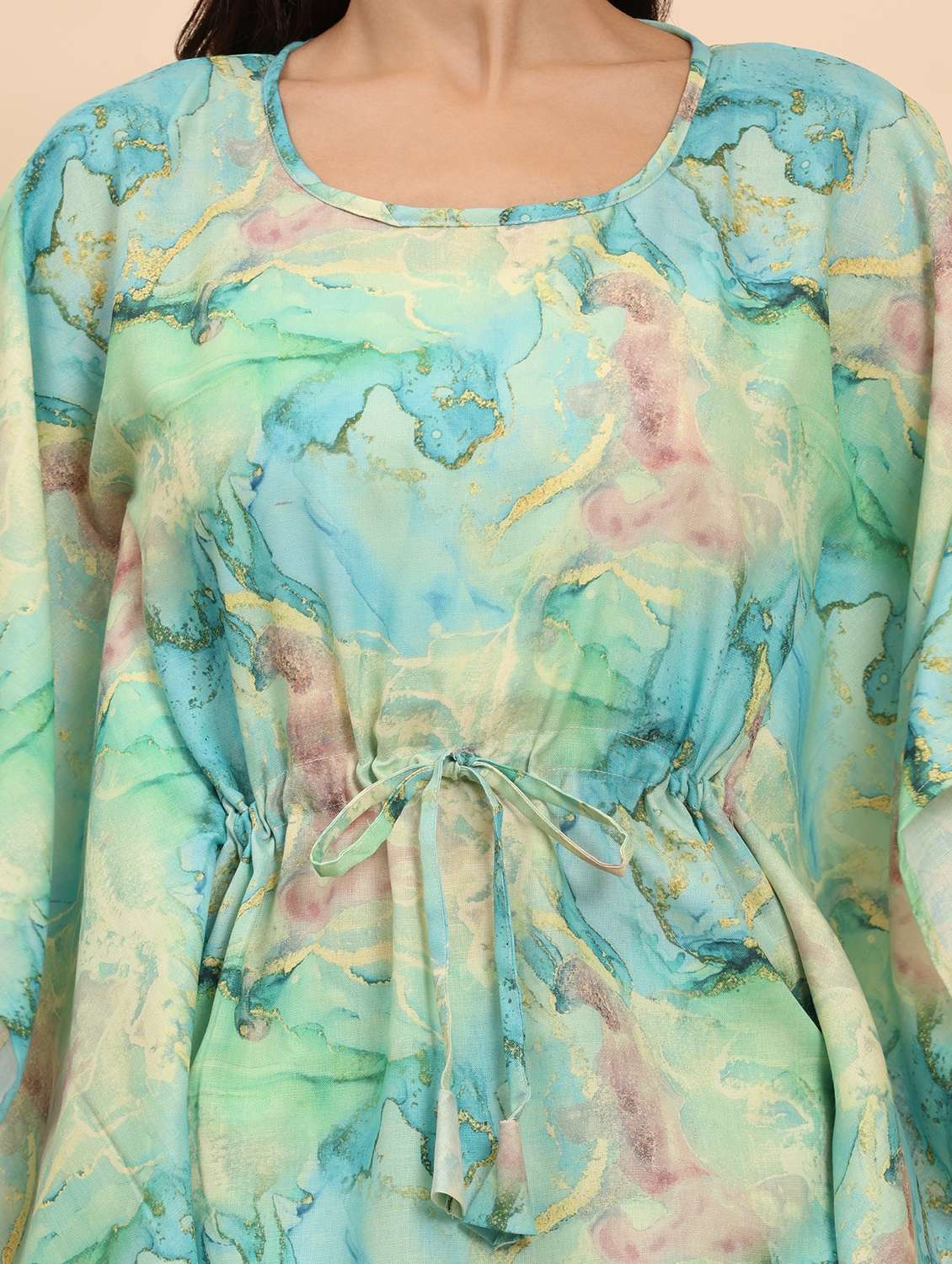 women printed kaftan top and trouser co-ord set - 21863840 - Standard Image - 7