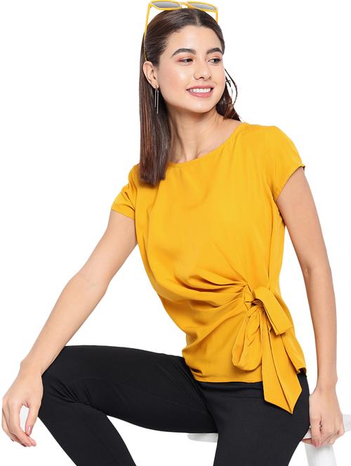 women solid round neck regular top - 21863997 - Standard Image - 0