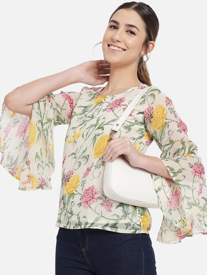 women floral printed flared sleeves regular top - 21864027 -  Zoom Image - 0