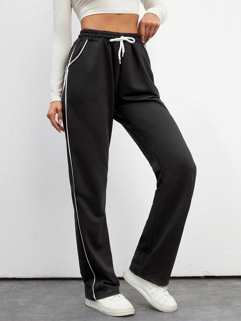 women high rise tapered track pant - 21864110 - Standard Image - 2