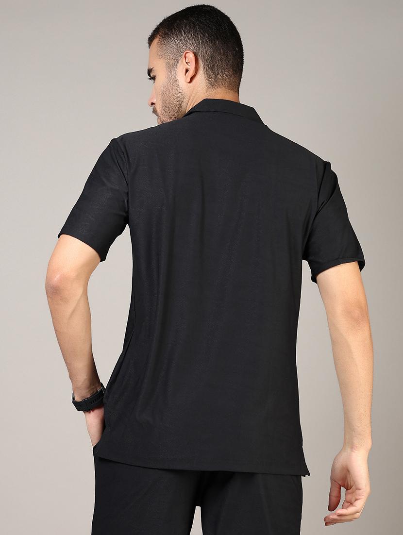 men solid cuban collared casual shirt - 21864333 - Standard Image - 2