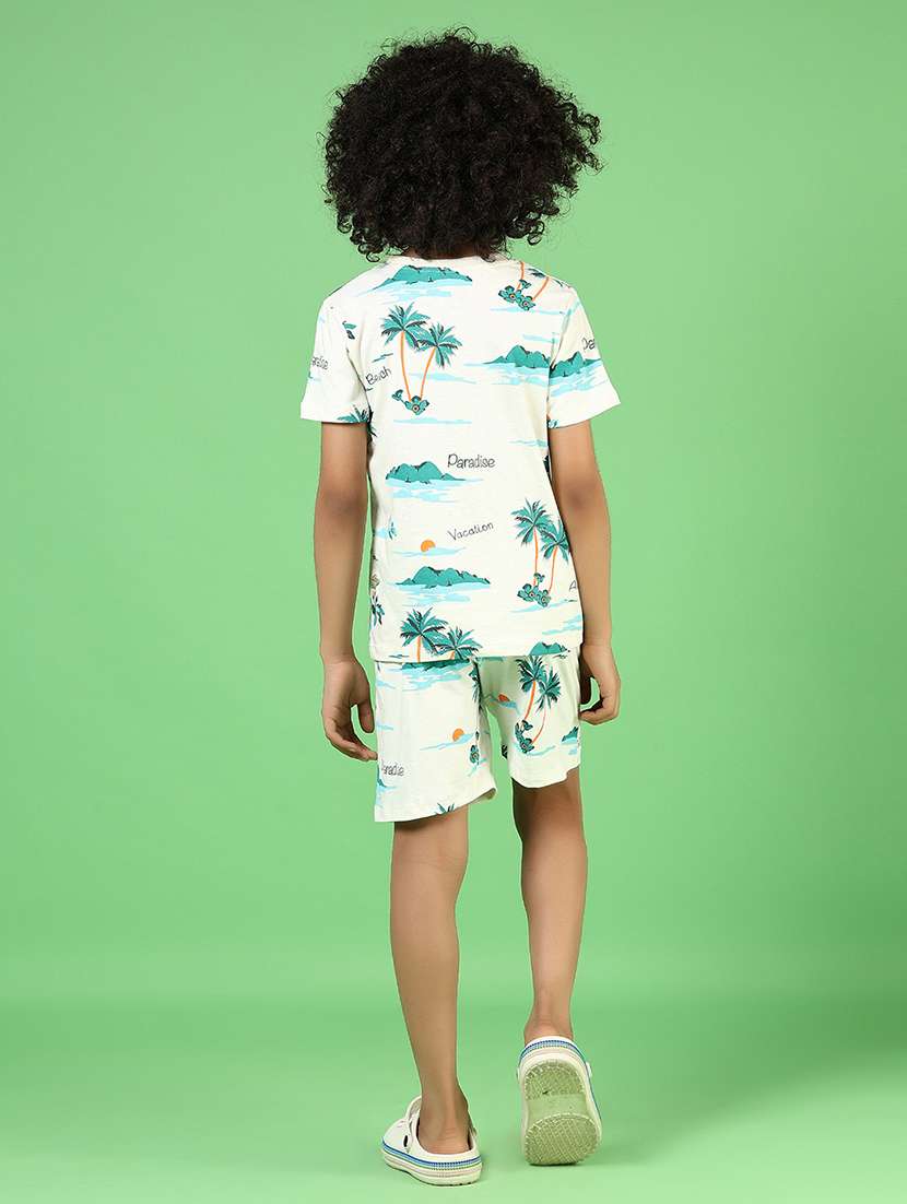 boys printed short sleeves co-ord set - 21864386 -  Standard Image - 2