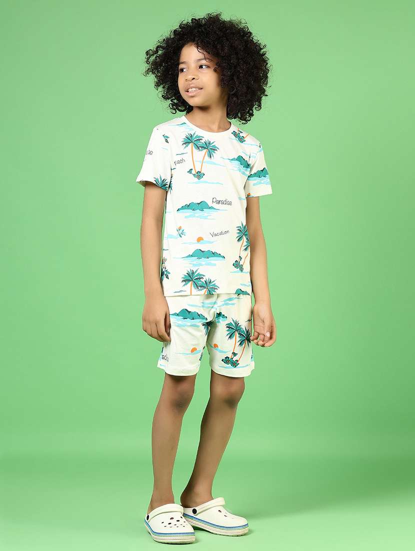 boys printed short sleeves co-ord set - 21864386 -  Standard Image - 7