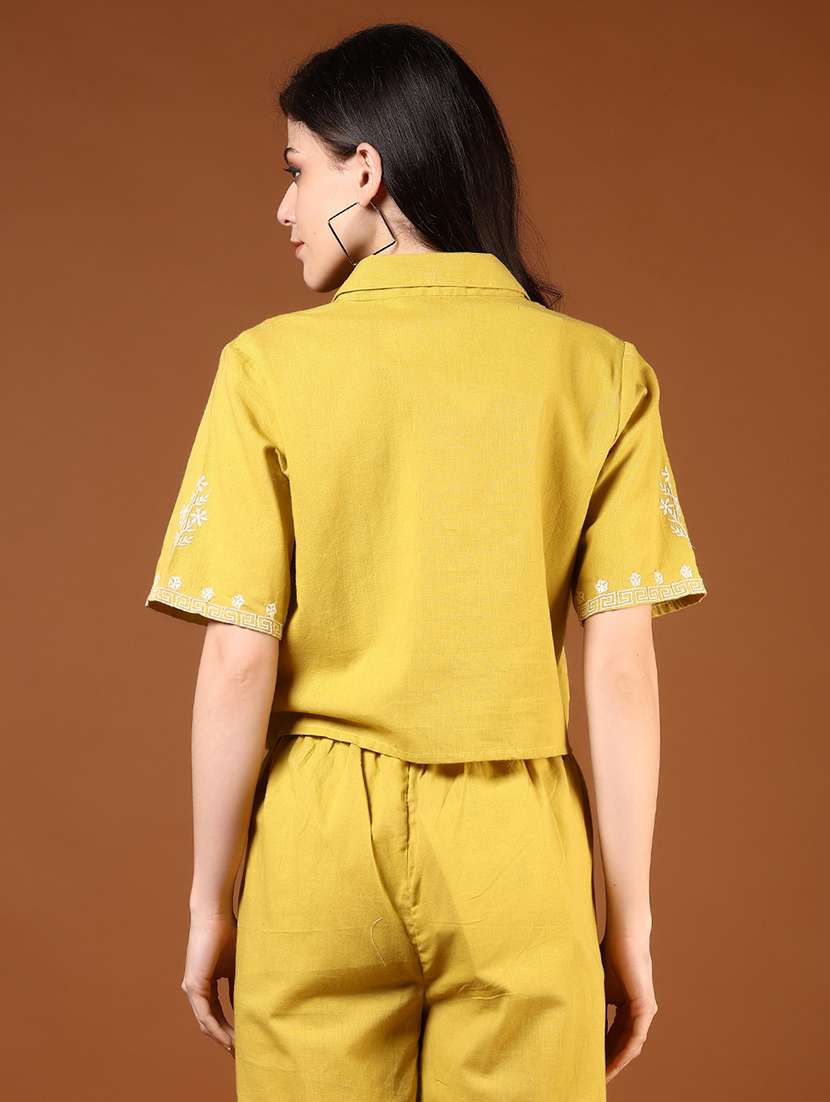 women embroidered shirt and trouser co-ord set - 21864389 -  Standard Image - 2