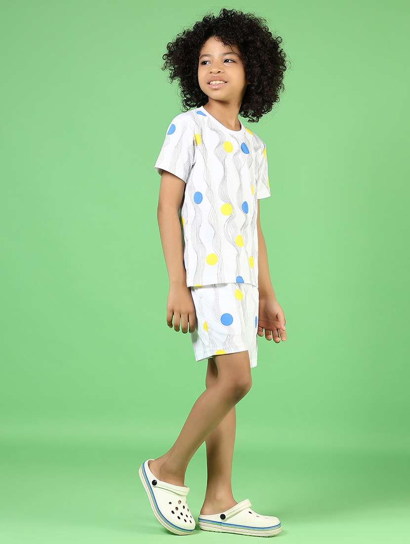boys printed short sleeves co-ord set - 21864599 -  Standard Image - 7