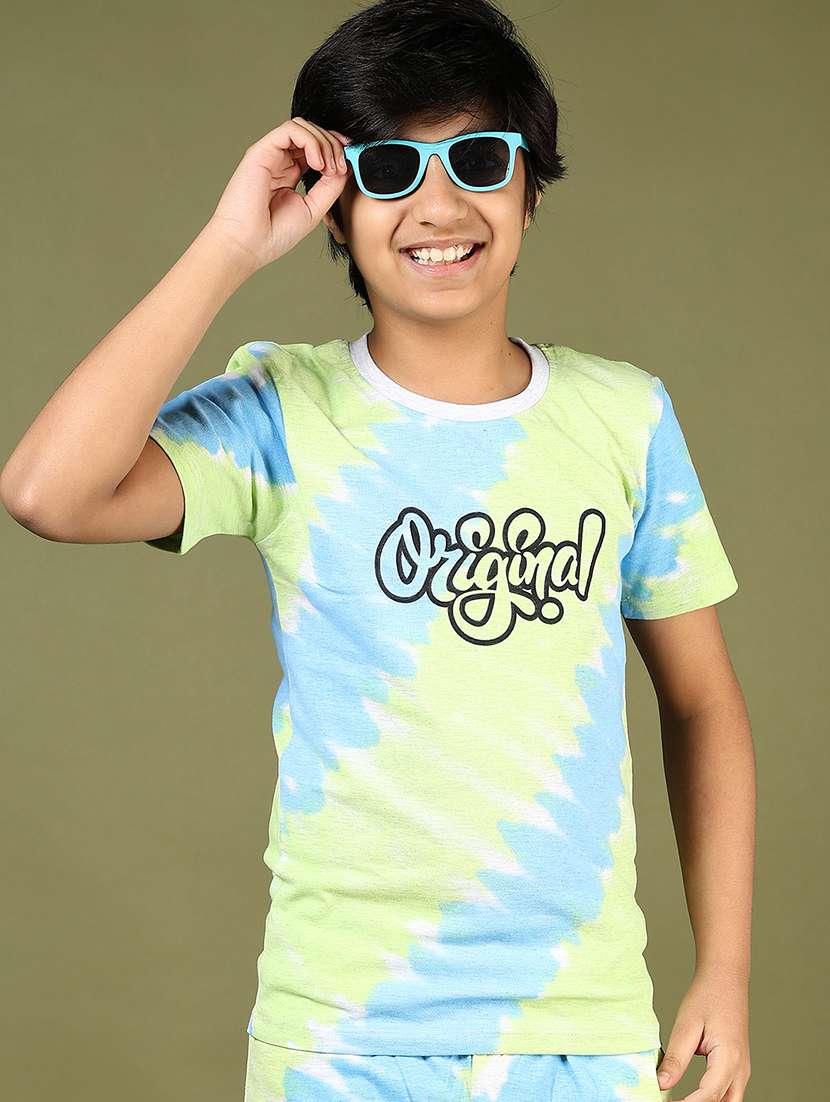 boys printed short sleeves co-ord set