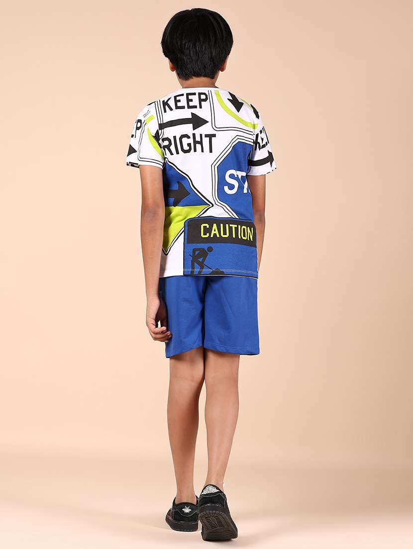 boys printed short sleeves co-ord set - 21864622 -  Standard Image - 2
