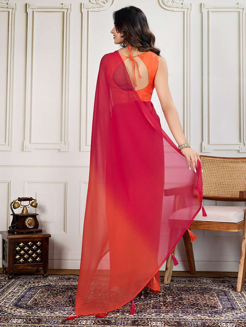 women ombre ready to wear saree with blouse - 21866039 -  Standard Image - 2