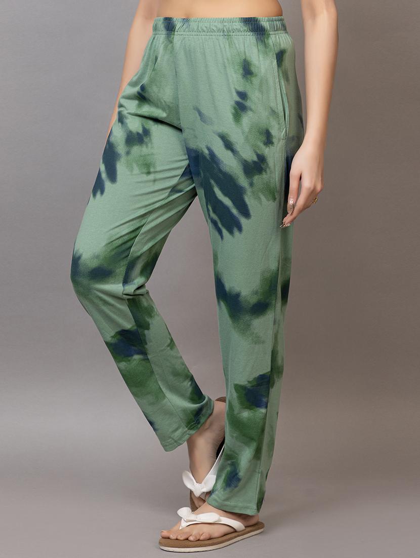 women printed mid rise lounge wear pajama - 21866543 - Standard Image - 2