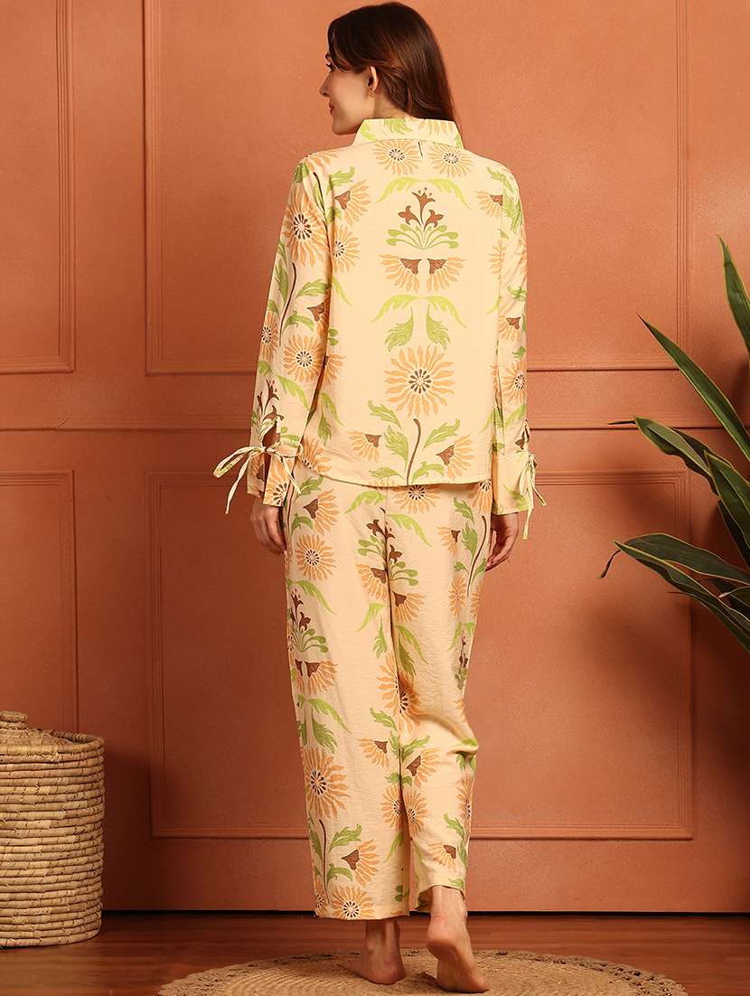 women printed nightwear pyjama set - 21866626 - Standard Image - 2