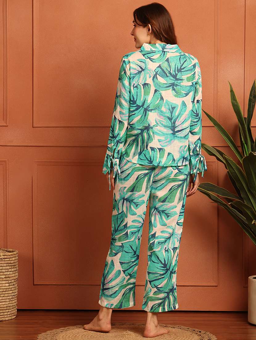 women printed nightwear pyjama set - 21866630 -  Standard Image - 2