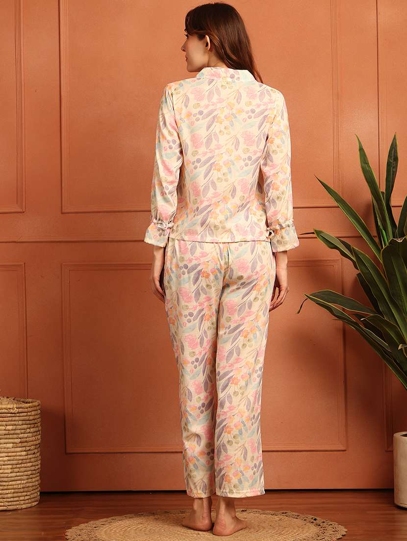 women printed nightwear pyjama set - 21866634 - Standard Image - 2