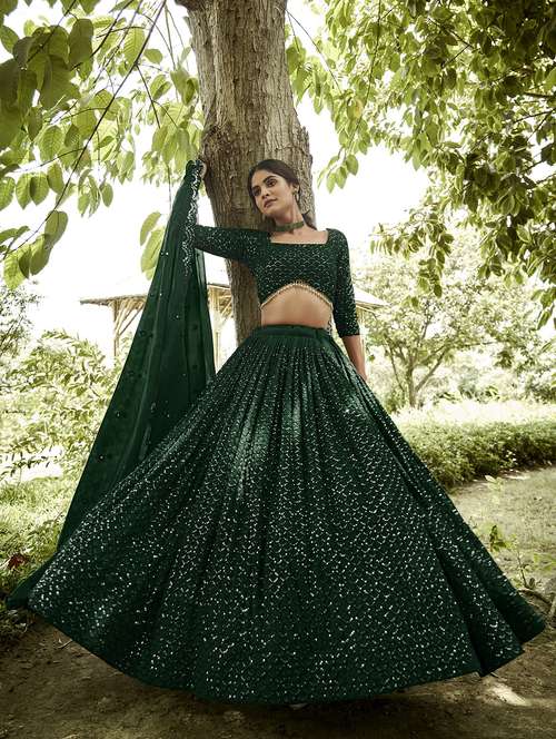 women flared semi stitched lehenga choli with dupatta set - 21867334 - Standard Image - 0