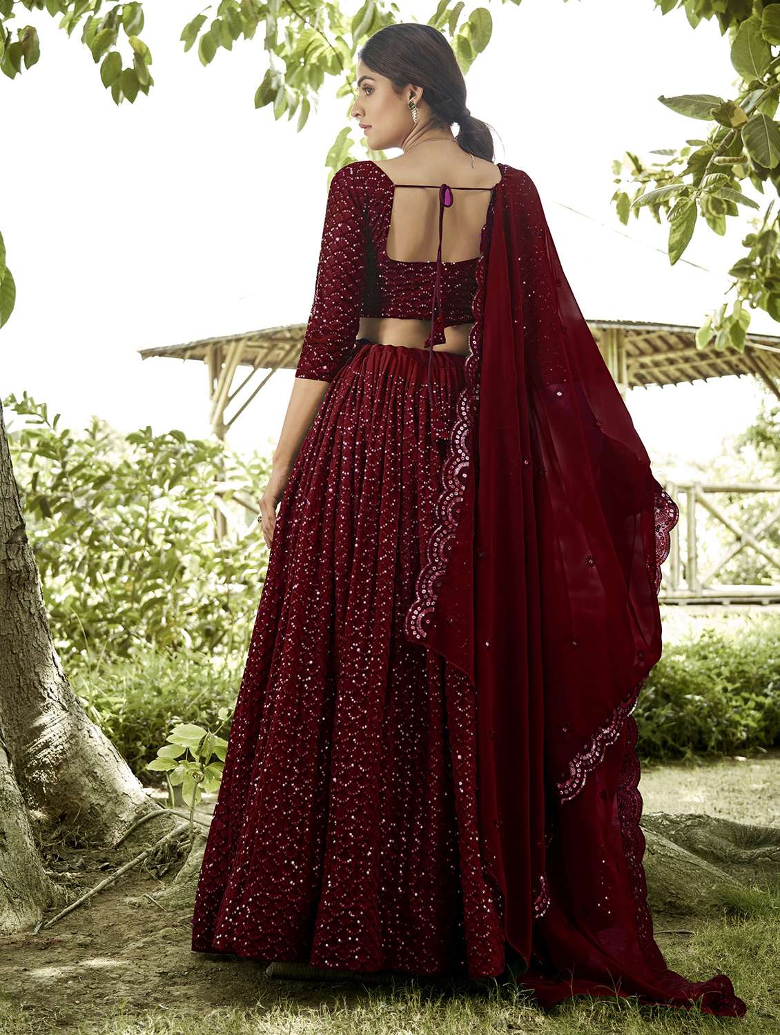 women flared semi stitched lehenga choli with dupatta set - 21867335 -  Standard Image - 2