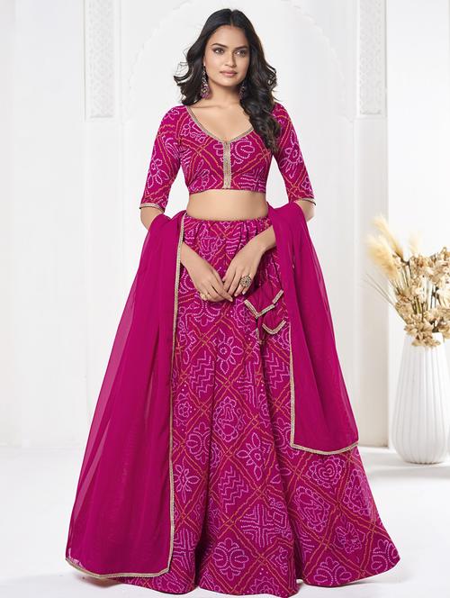 women flared semi stitched lehenga choli with dupatta set - 21867345 - Standard Image - 0