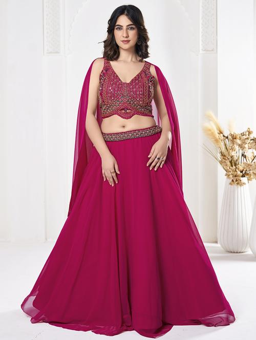 women flared semi stitched lehenga choli with dupatta set - 21867353 - Standard Image - 0