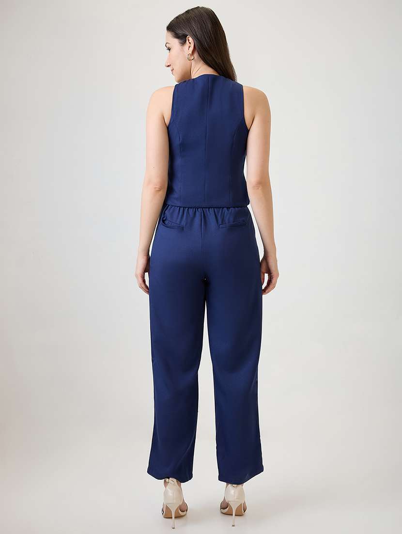 women solid vest top and trouser co-ord set - 21869838 -  Standard Image - 2